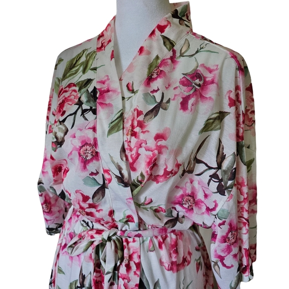Show Me Your Mumu Pink Brie Floral Robe One Size - Picture 13 of 13